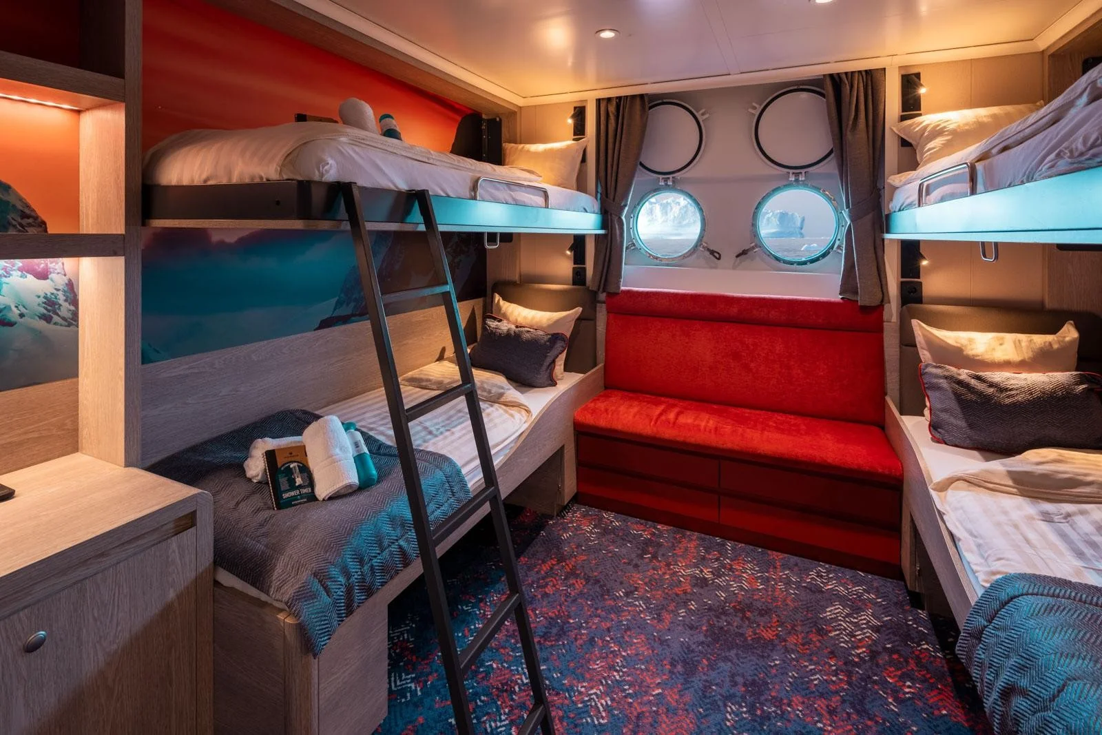 Quadruple Porthole cabin aboard MV Hondius