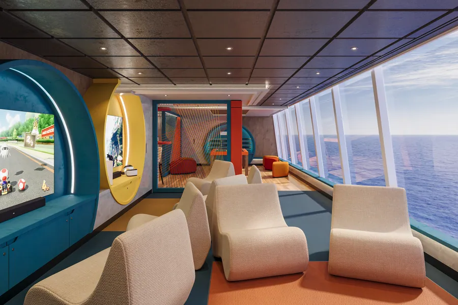 Nautilus Club teens area on deck 11 aboard Explora III