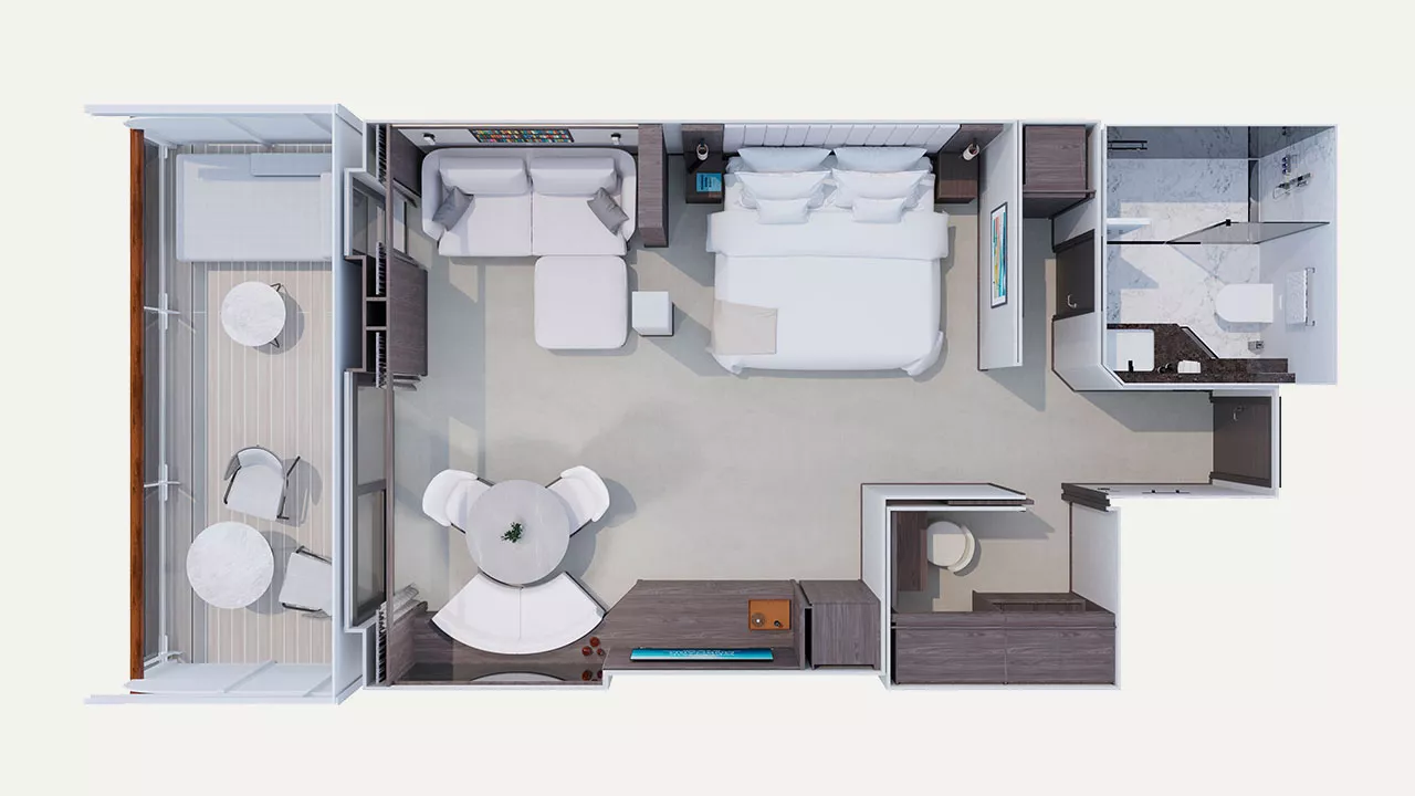 Floorplan of a Deluxe Penthouse aboard Explora III