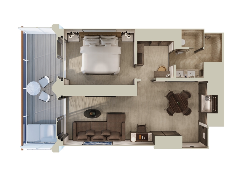 Floorplan of a Cove Residence aboard Explora III