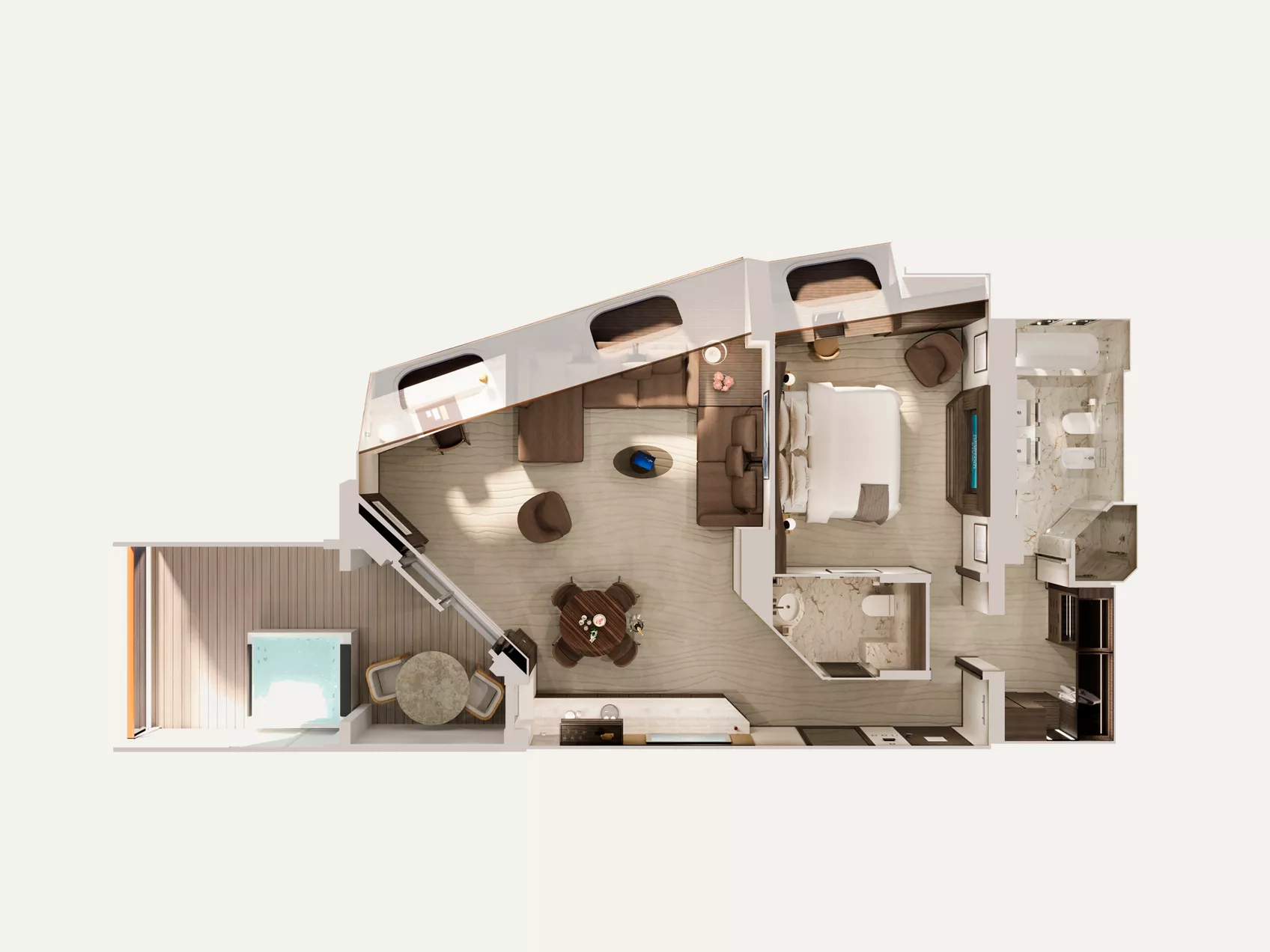 Floorplan of a Retreat Residence aboard Explora III