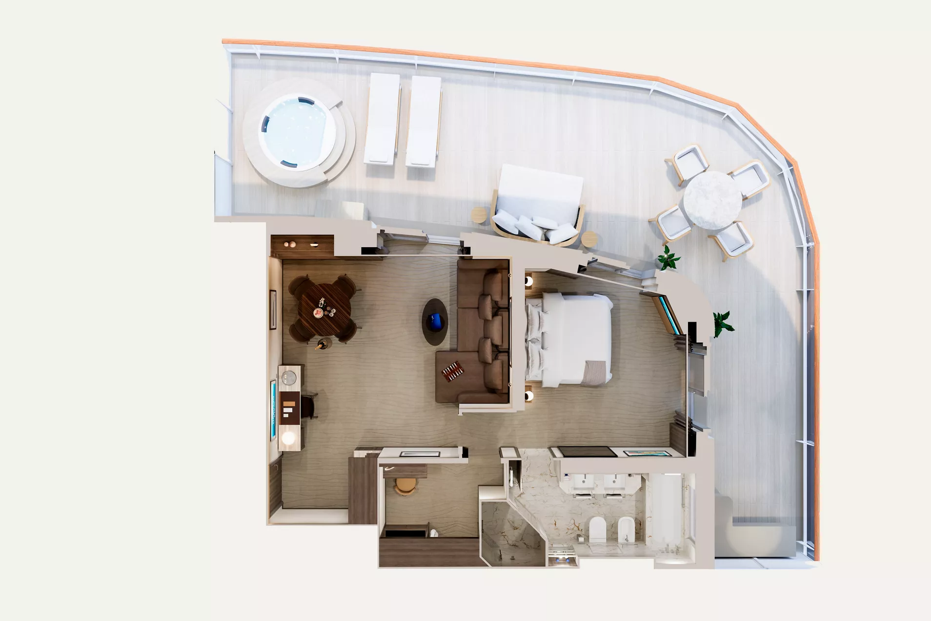 Floorplan of a Serenity Residence aboard Explora III