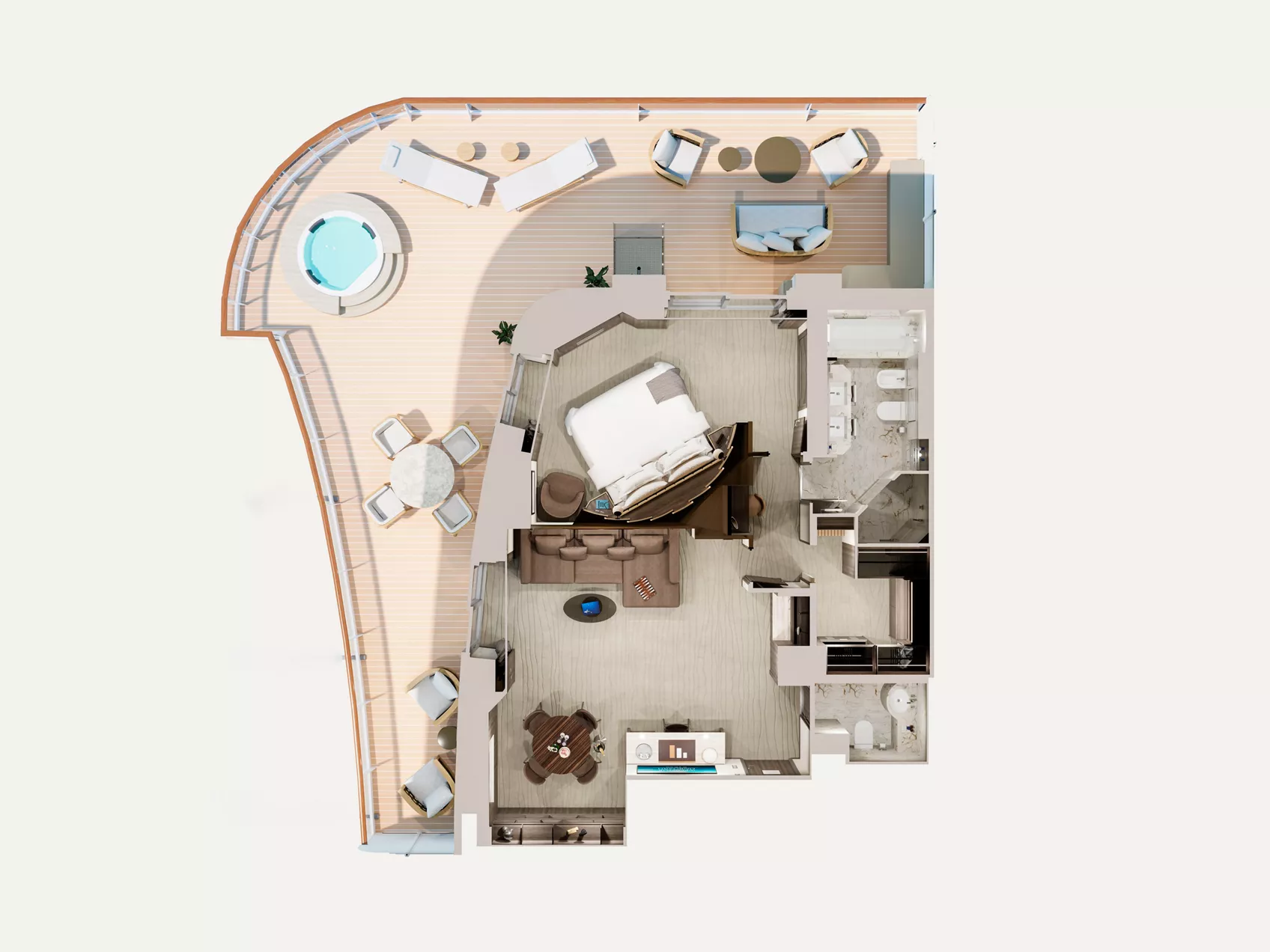 Floorplan of a Cocoon Residence aboard Explora III