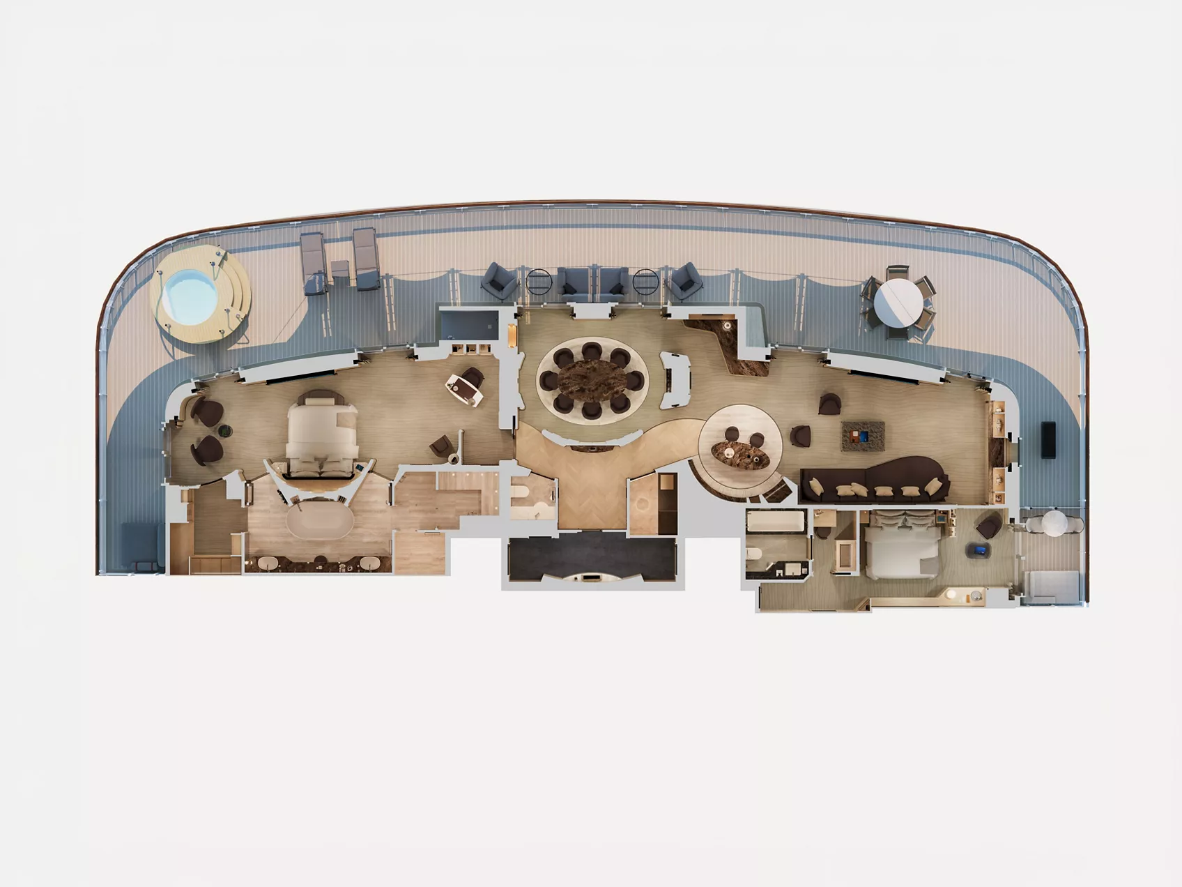 Floorplan of the Owner's Residence aboard Explora III
