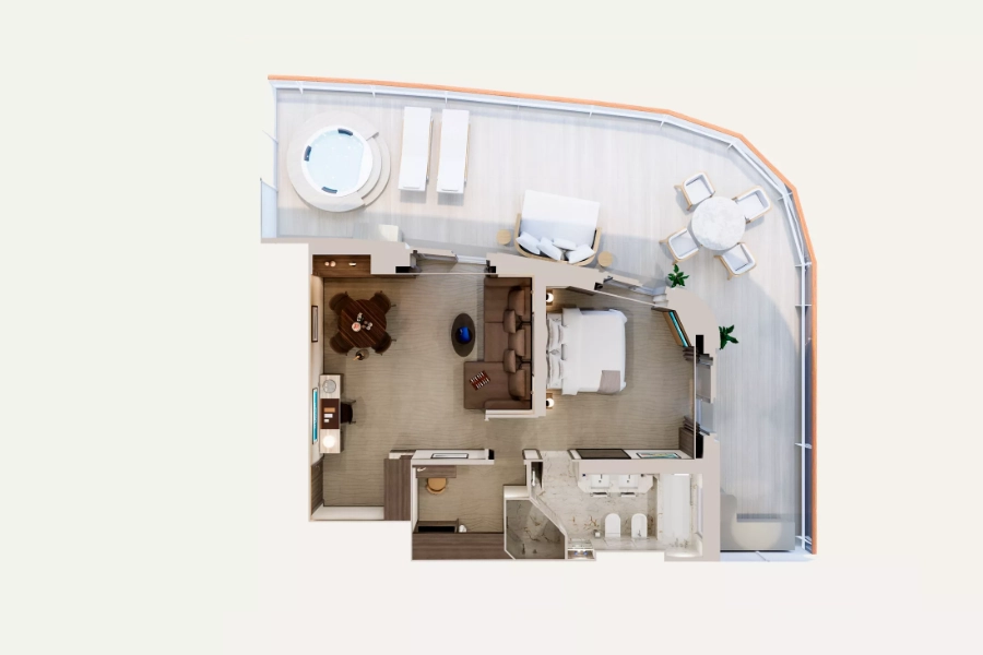 Floorplan of a Serenity Residence aboard Explora III