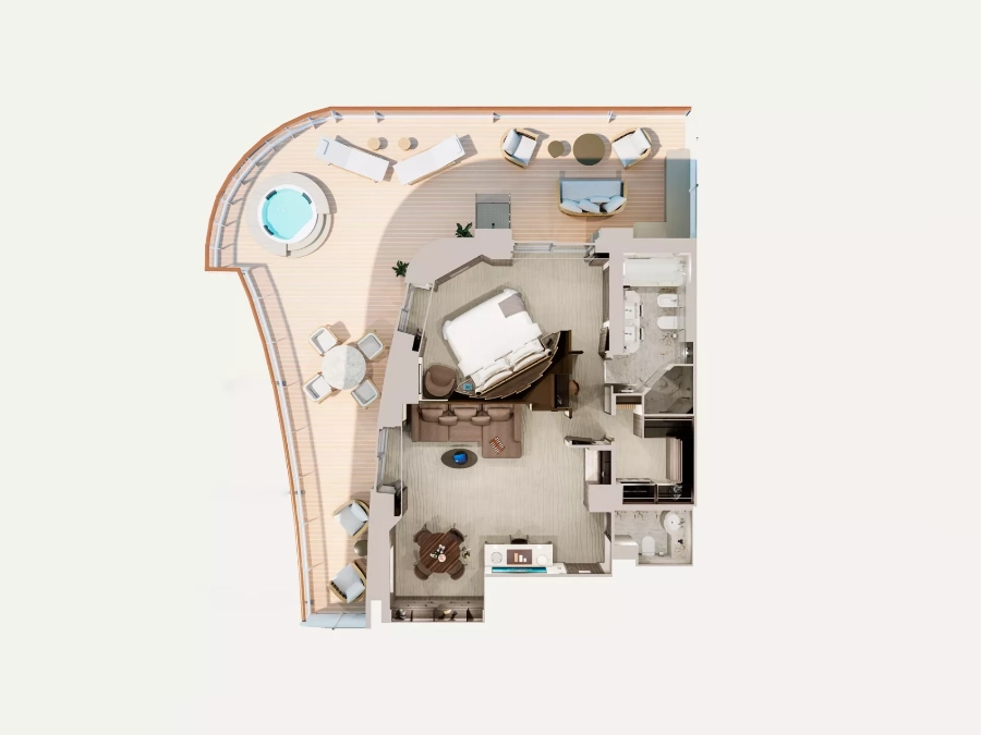 Floorplan of a Cocoon Residence aboard Explora III