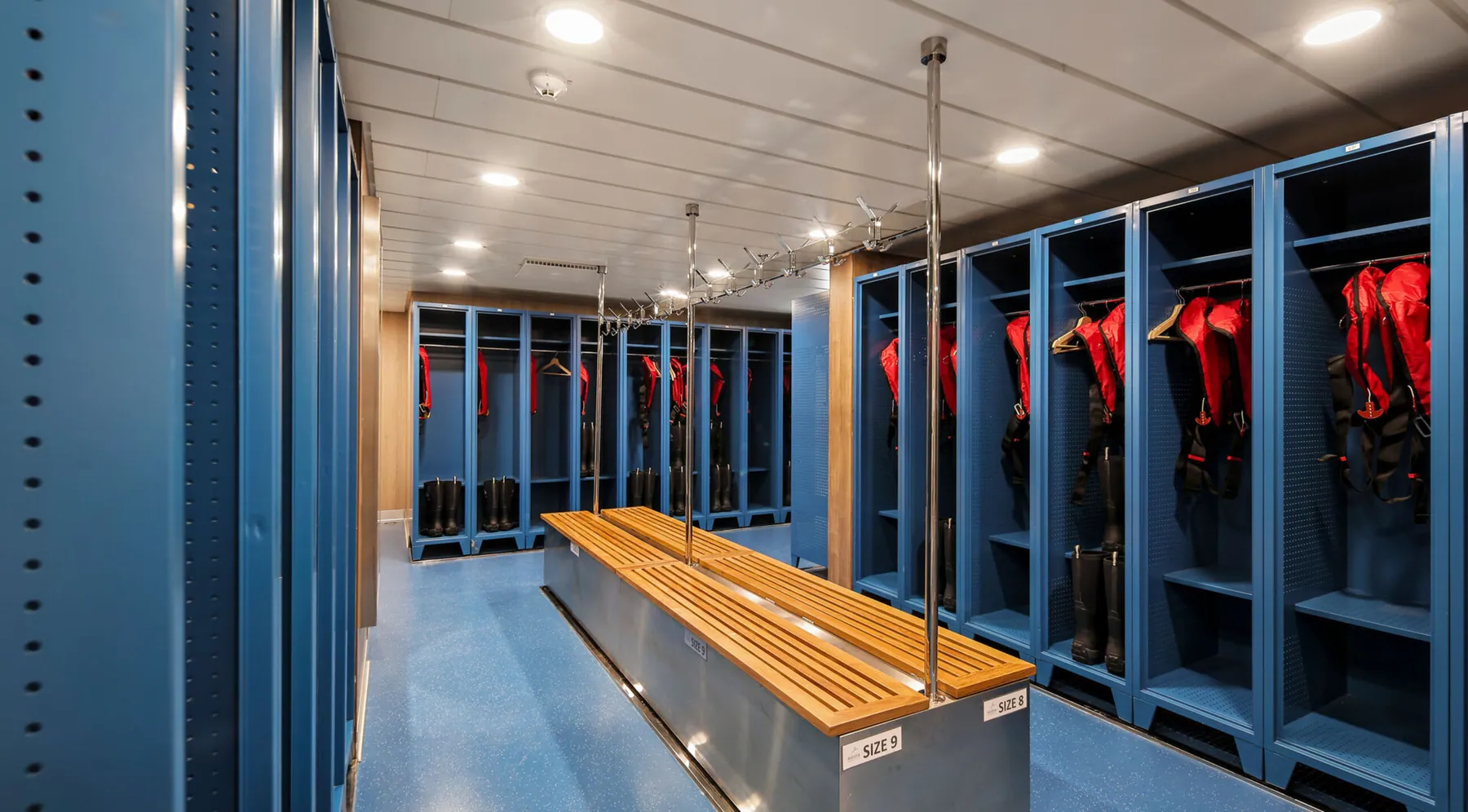 Douglas Mawson expedition mudroom and gear lockers