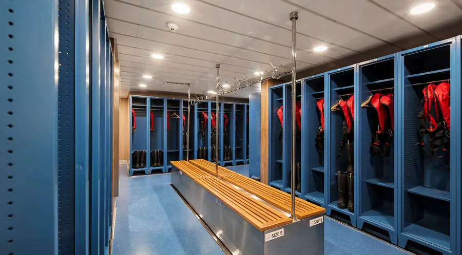 Douglas Mawson expedition mudroom and gear lockers