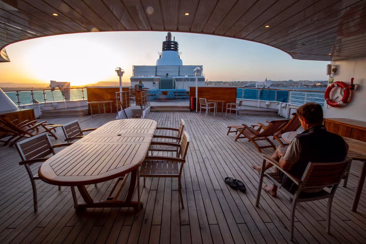 National Geographic Orion outdoor sun deck