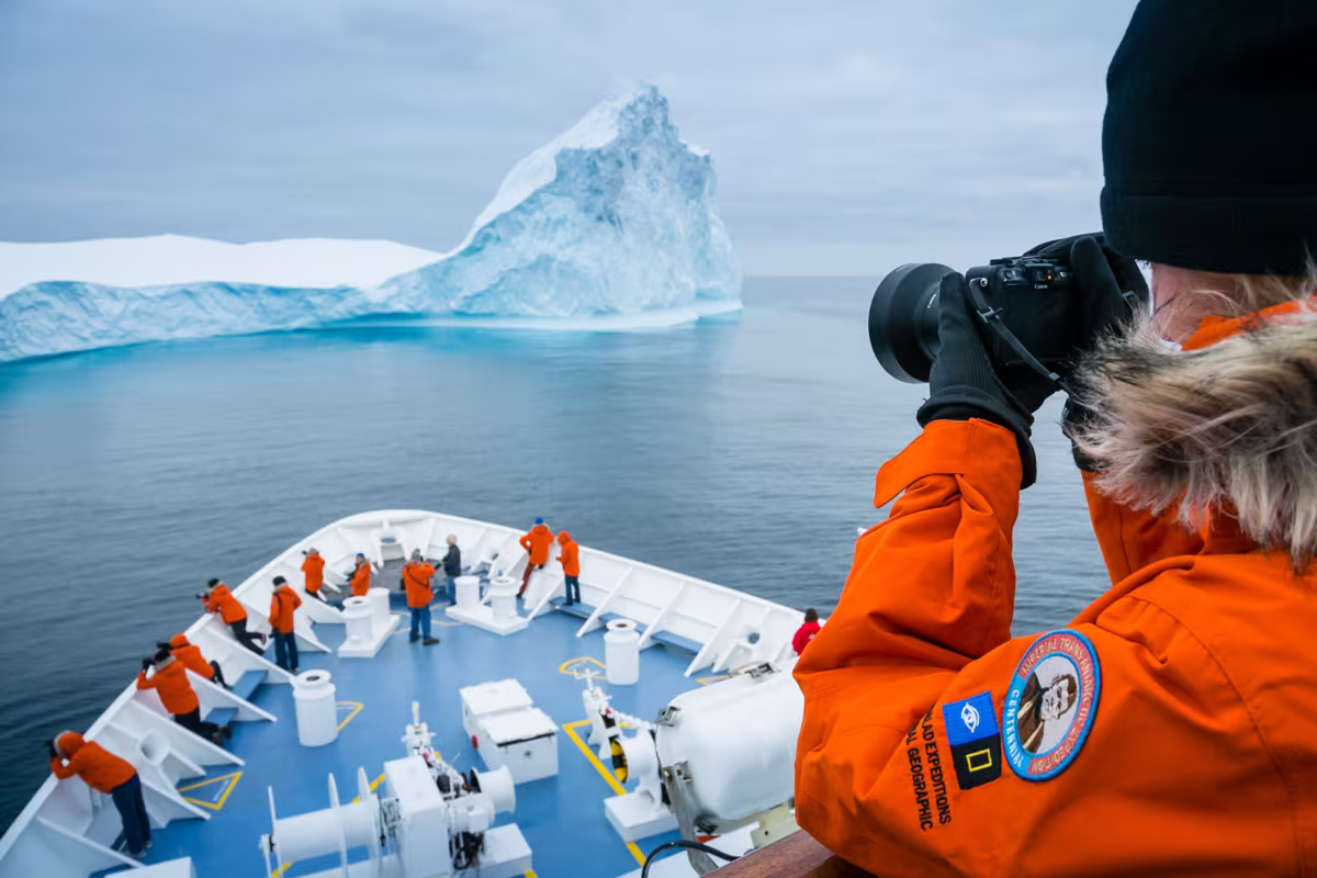 Aerial view over the Drake Passage toward Antarctica