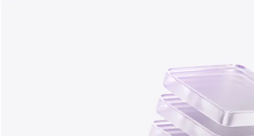 Stacked transparent layers representing technology and innovation