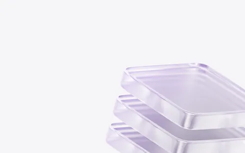 Stacked transparent layers representing technology and innovation