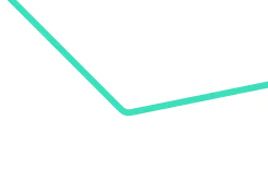 Close-up of a turquoise angled stripe on a white background.