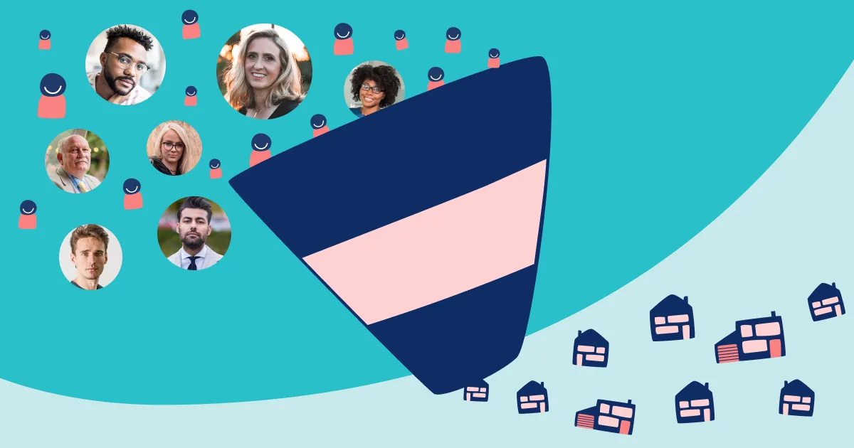 Property Marketing Funnel Illustration