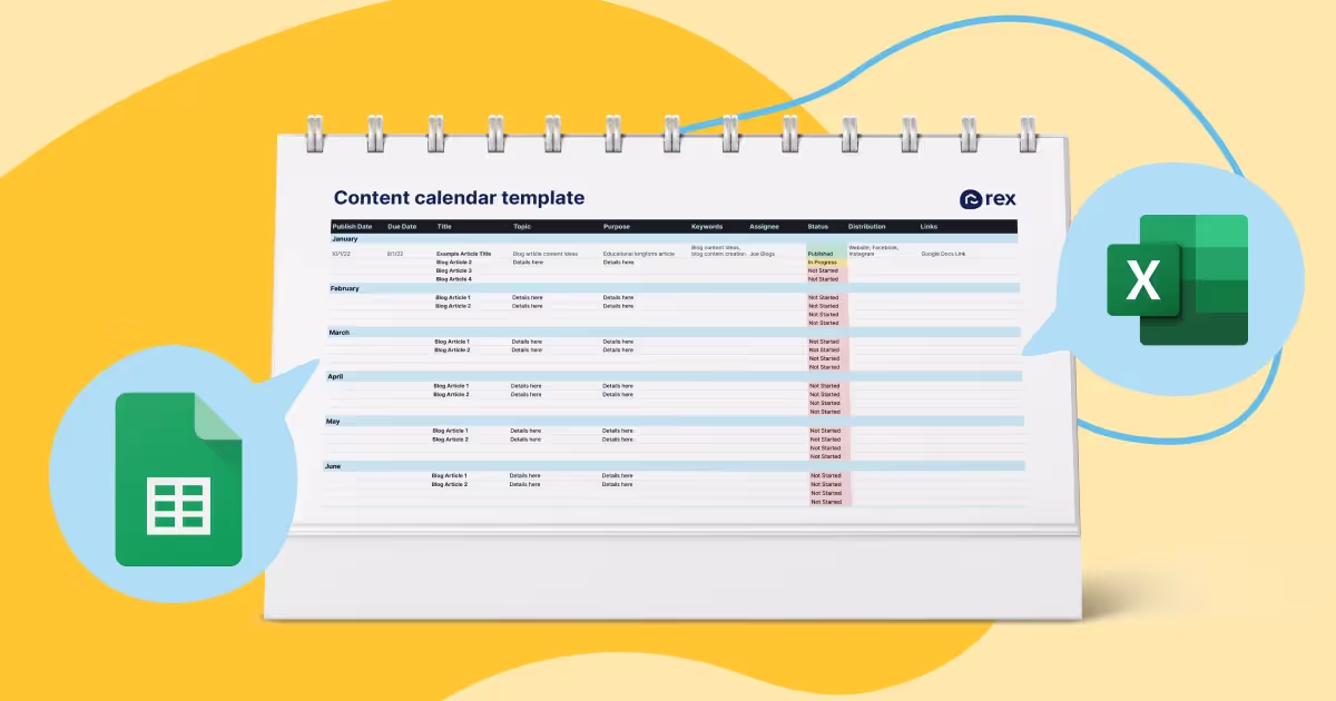 Free blog content calendar download