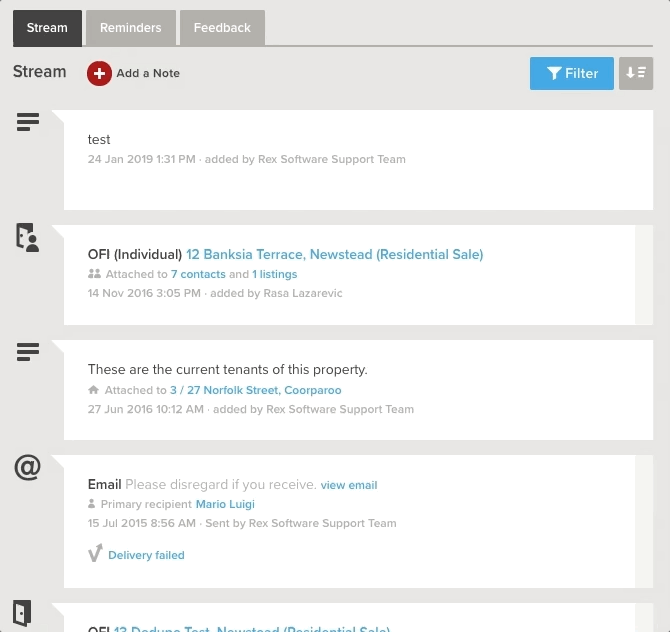 filter real estate record