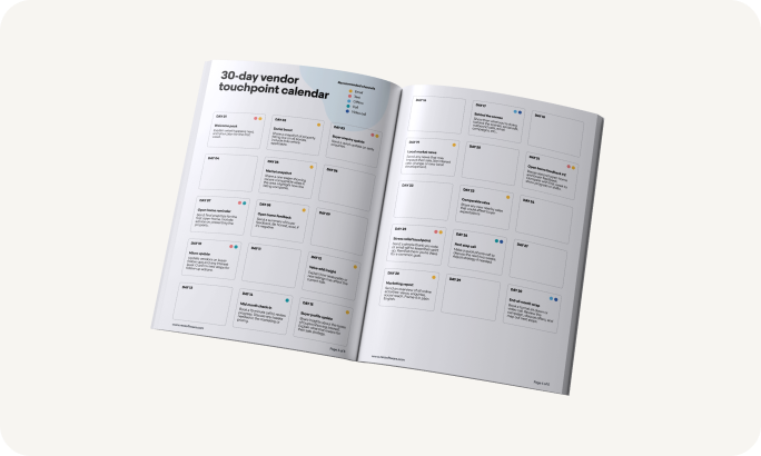 mockup of the calendar