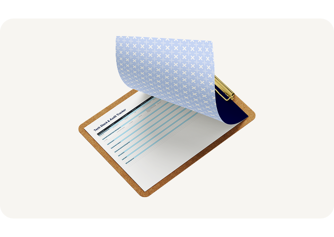 mockup of tech stack tracker