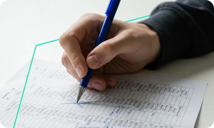 writing on spreadsheet