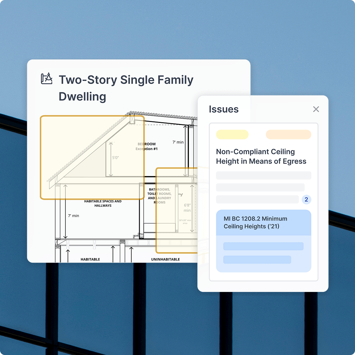 Check drawings against millions of local code sections