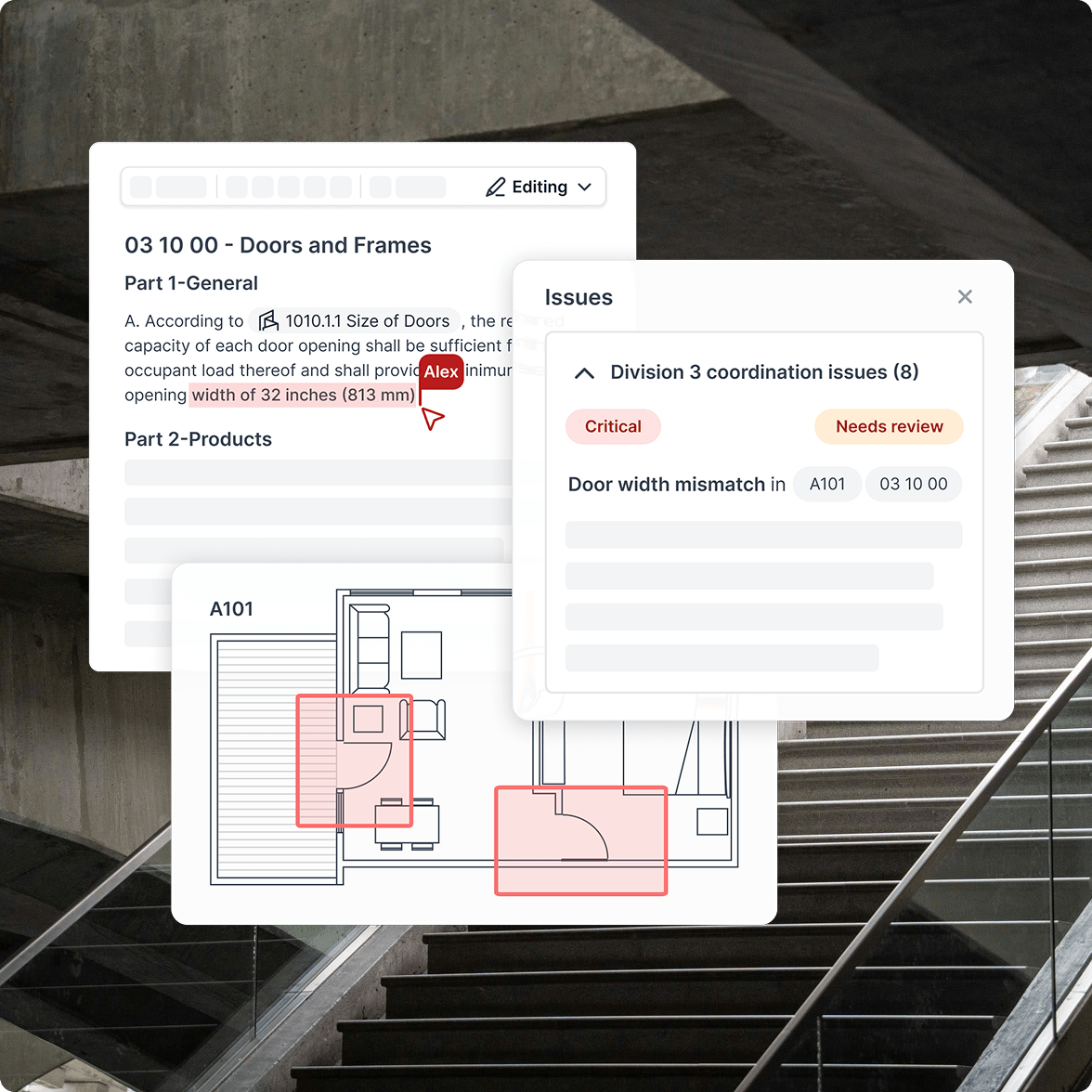 Find where specs and plans conflict