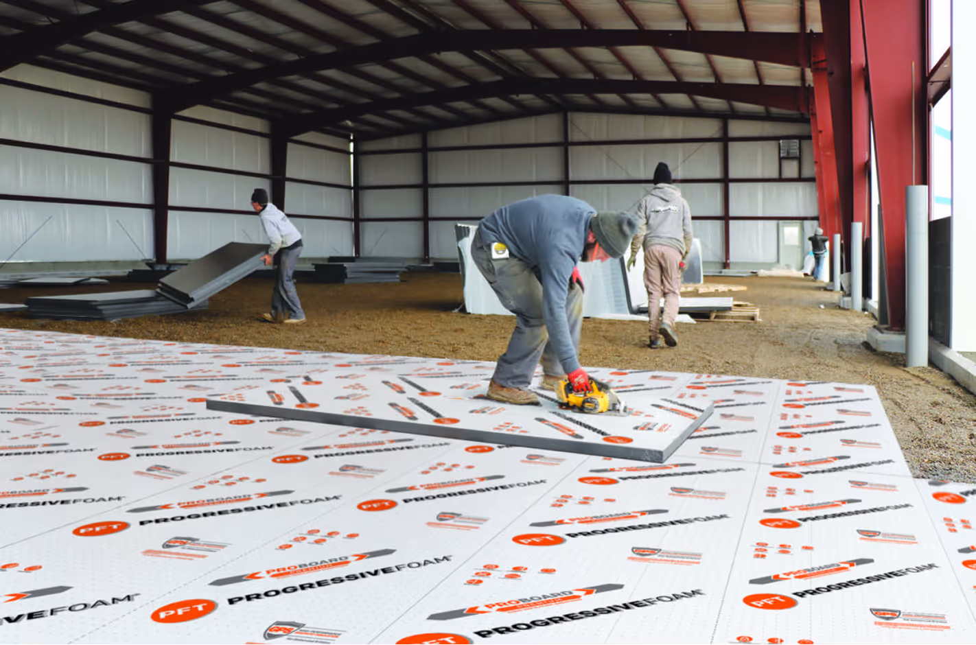 Photograph of Progressive Foam's Proboard® Versa™ VP Premium GPS insulation installation