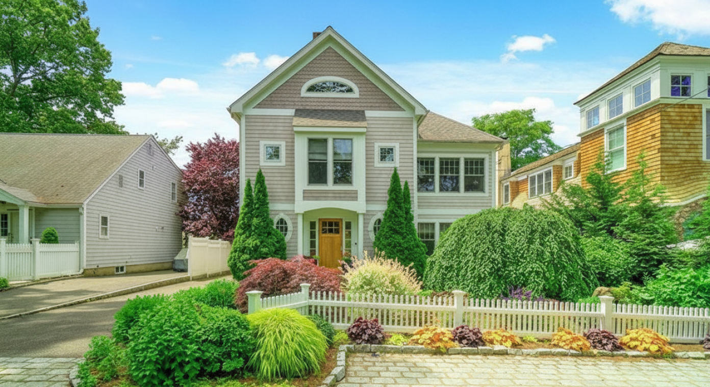 A two-story home in Norwalk, designed and built by Greg Grew.