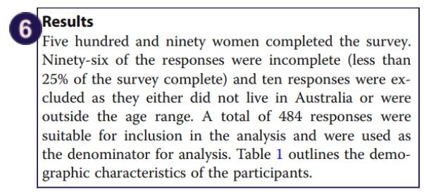 Résultats étude scientifique