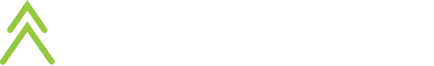 Green stylized letter A with chevron design elements stacked vertically.