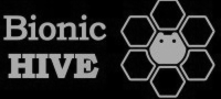 Logo with the text 'Bionic HIVE' and a stylized bee composed of hexagonal honeycomb shapes.