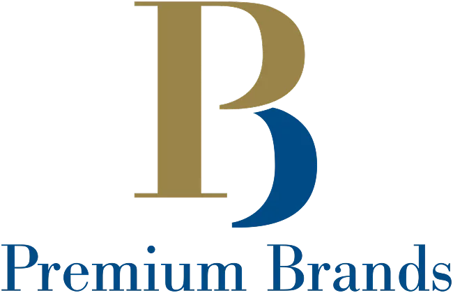 Premium Brands logo with stylized letters P and B in gold and blue above the text Premium Brands.