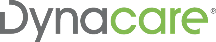 Dynacare brand logo with 'Dyna' in gray and 'care' in green letters.