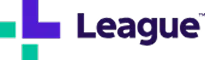 League company logo featuring a stylized purple L with teal horizontal bars.