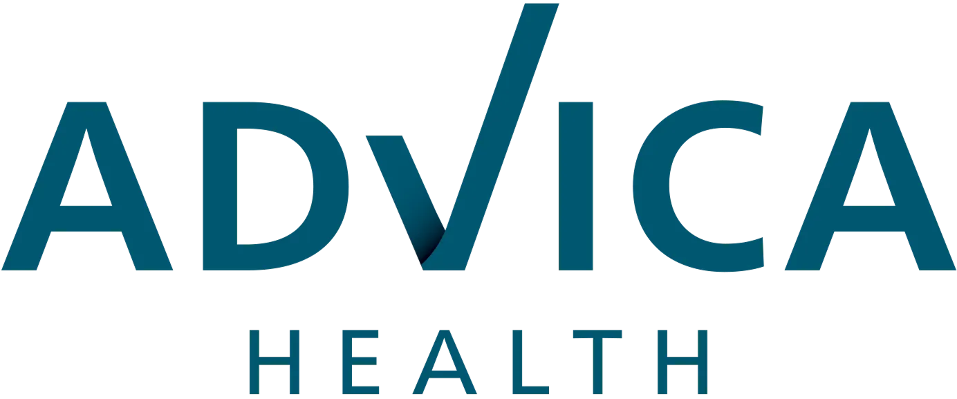 Advica Health logo with a stylized check mark forming the letter V.