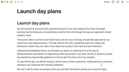 노션 AI로 새로운 초안 작성하기 (출처: 노션 도움말 센터)