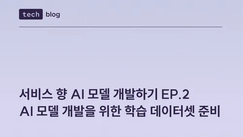 서비스 향 AI 모델 개발하기 EP.2 AI 모델 개발을 위한 학습 데이터셋 준비