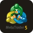 MetaTrader 5 logo with three interconnected figures in green, yellow, and blue.
