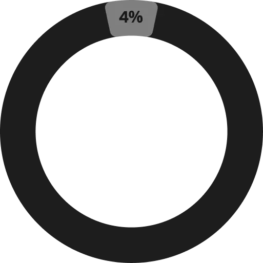 Circular progress bar showing 4% completion with the number 20,000 in the center.