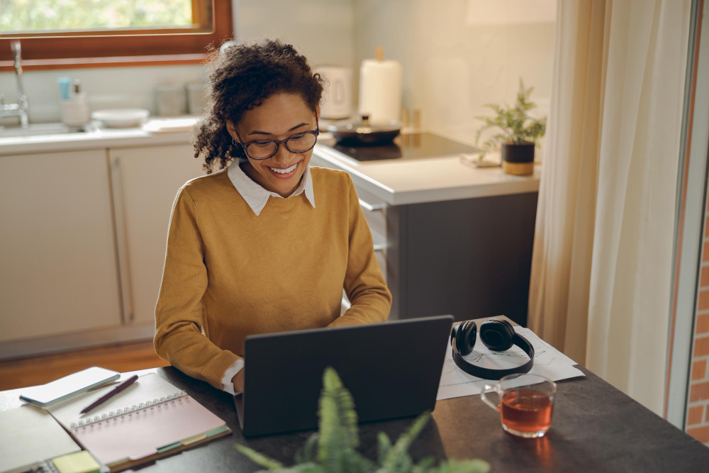 woman smiling - Best Remote Prop Trading Firms	