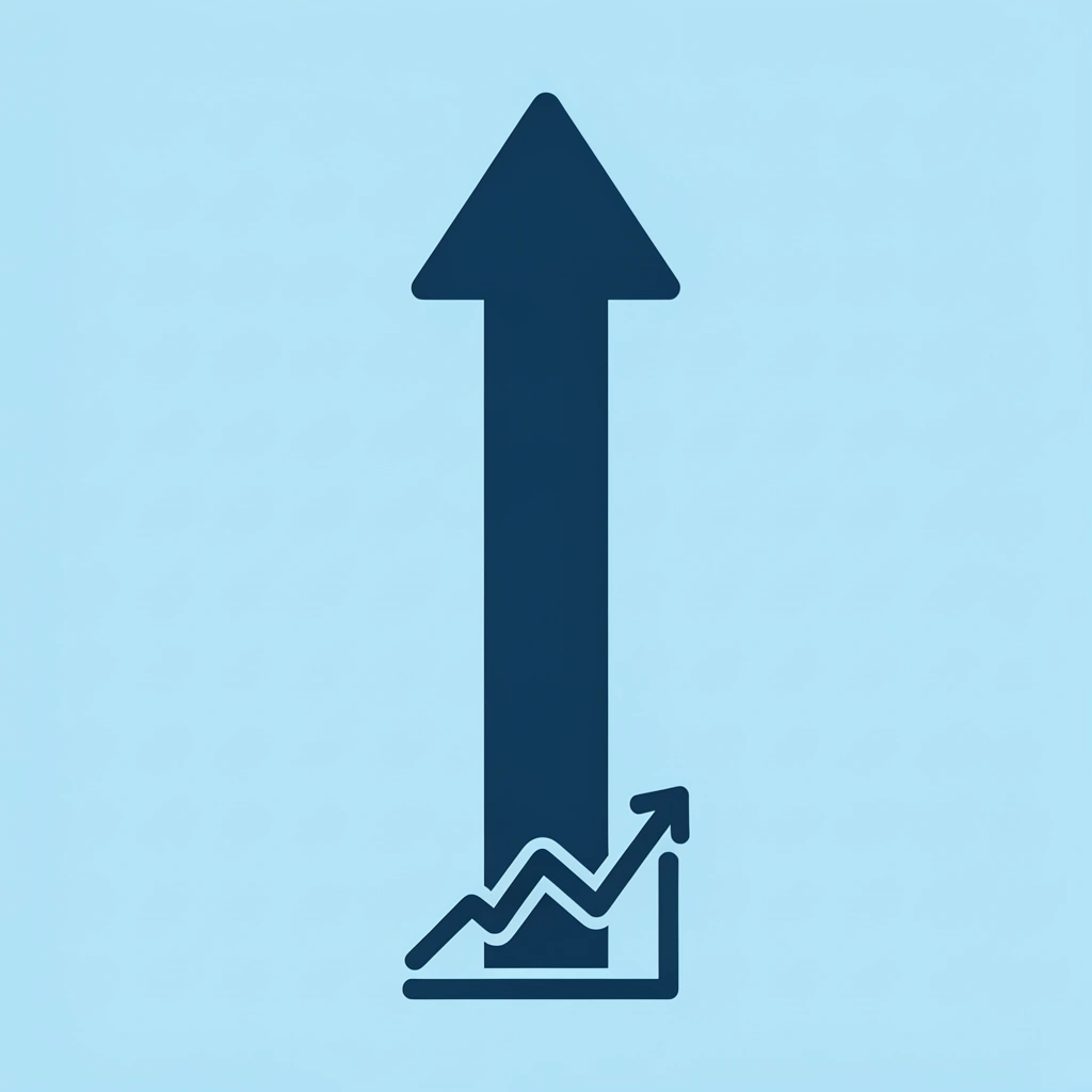 Upward arrow showing futures trading market growth from $6.7 billion in 2020