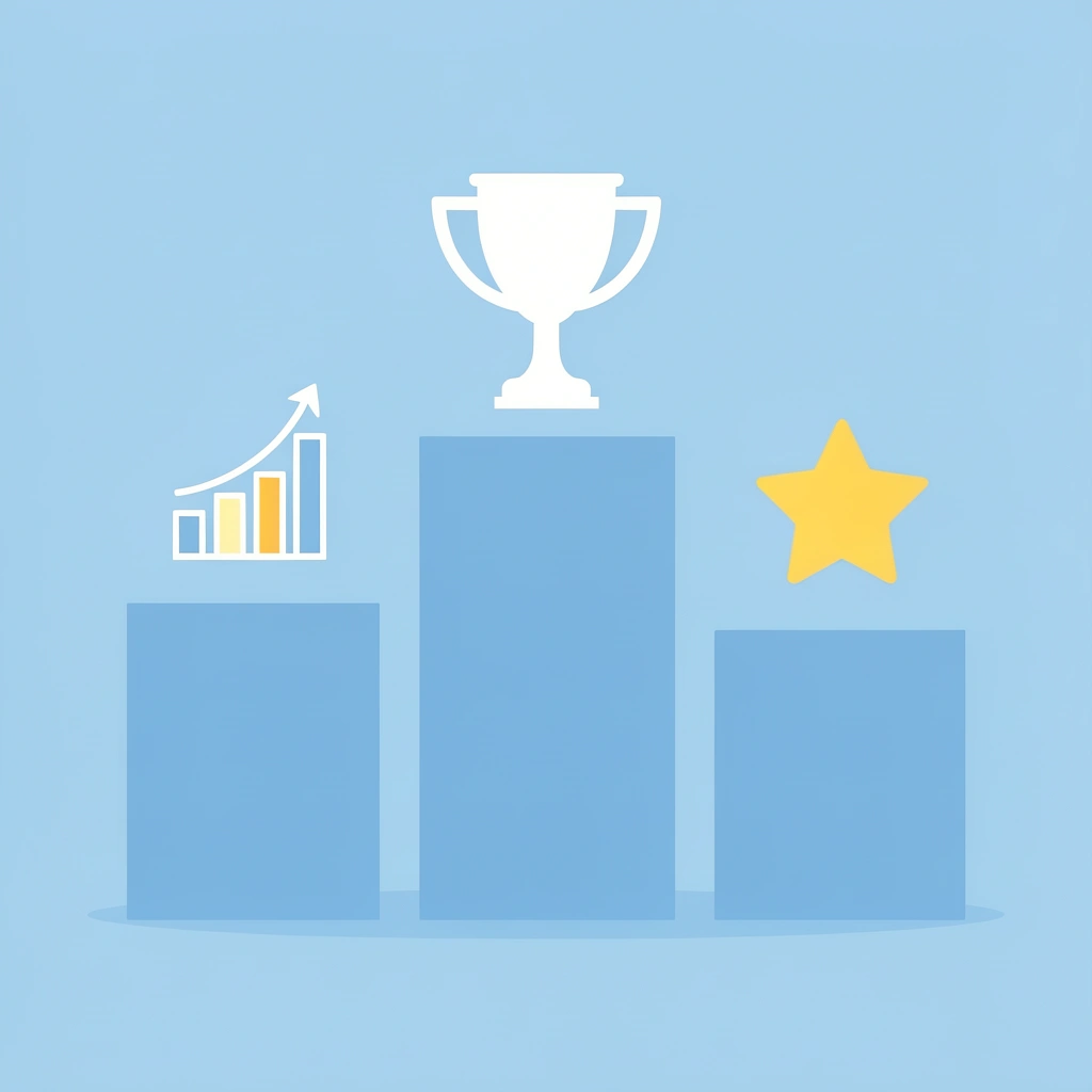 Podium showing top-ranked prop trading firms in Singapore