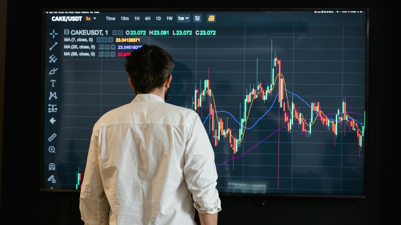 man looking at a trading chart - Forex Trading Account Types