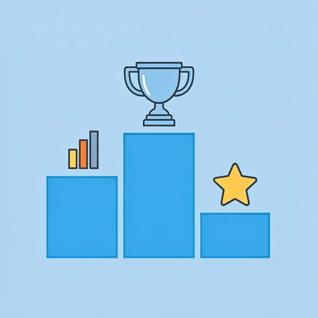 Podium showing three top-ranked paper trading platforms - Best Paper Trading App