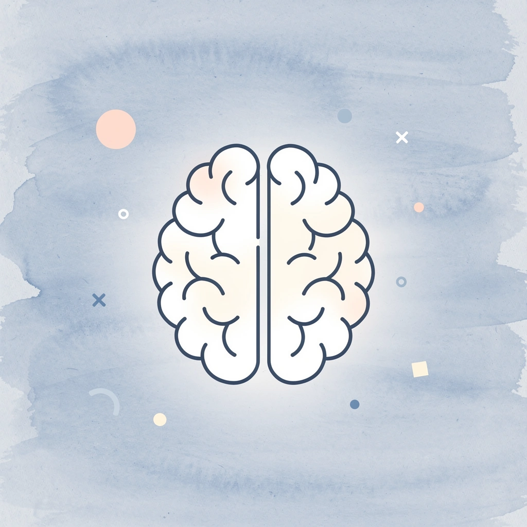 Brain icon representing trading psychology