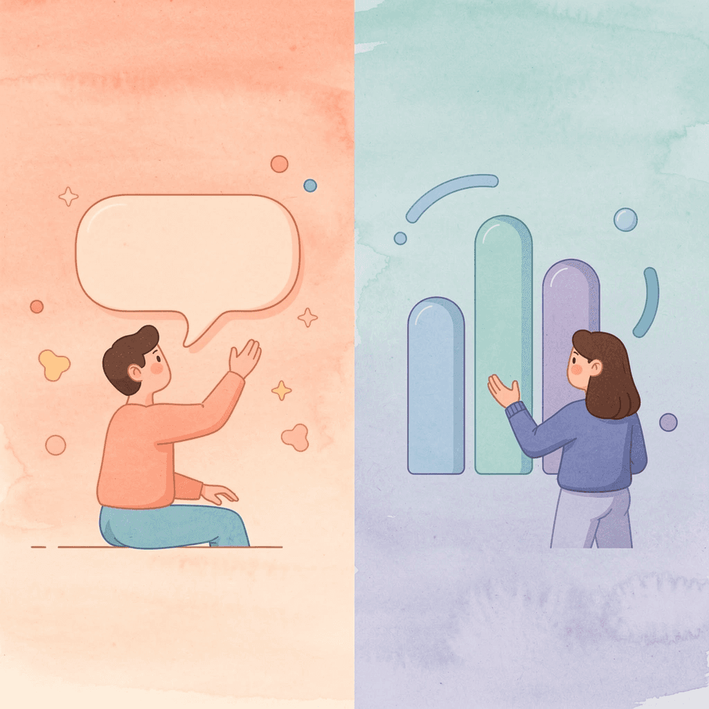  Split scene showing casual vs serious trading approaches