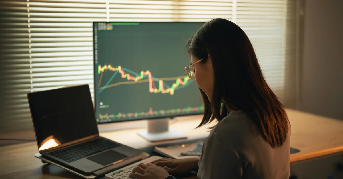 Trading and finance concept illustration — forex trading profit per day