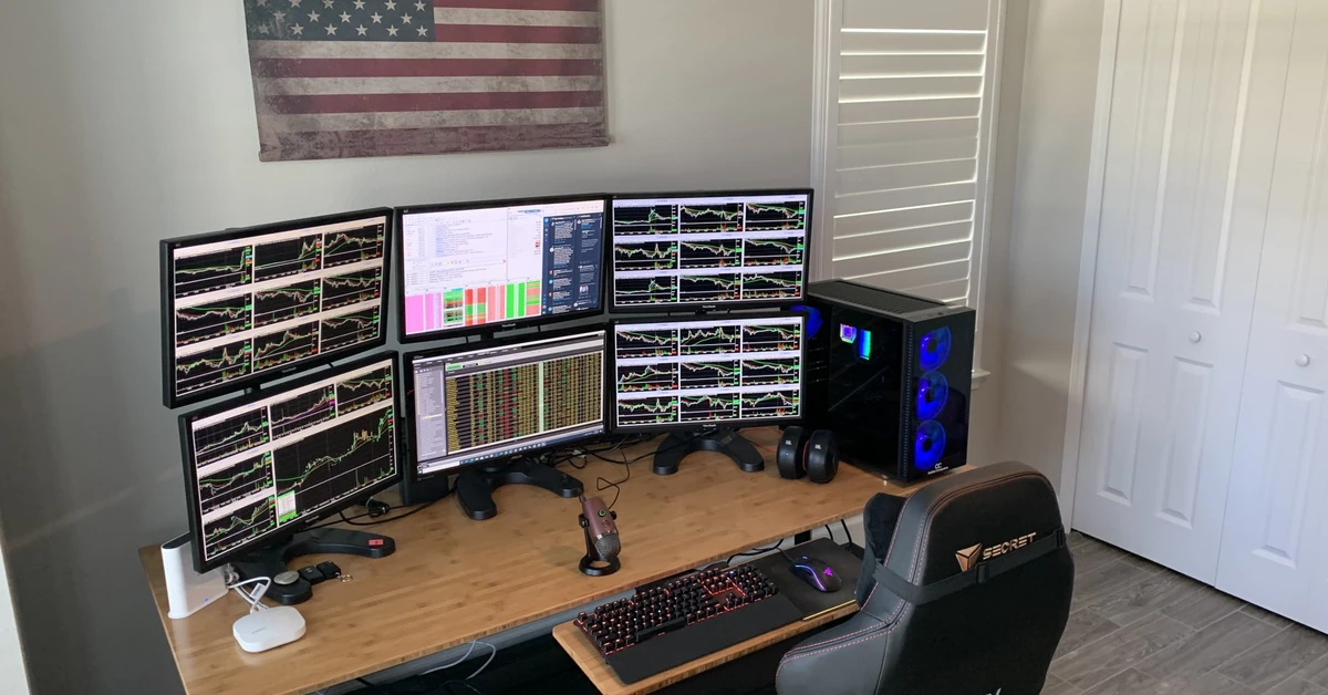 Trading and finance concept illustration — how to day trade for a living