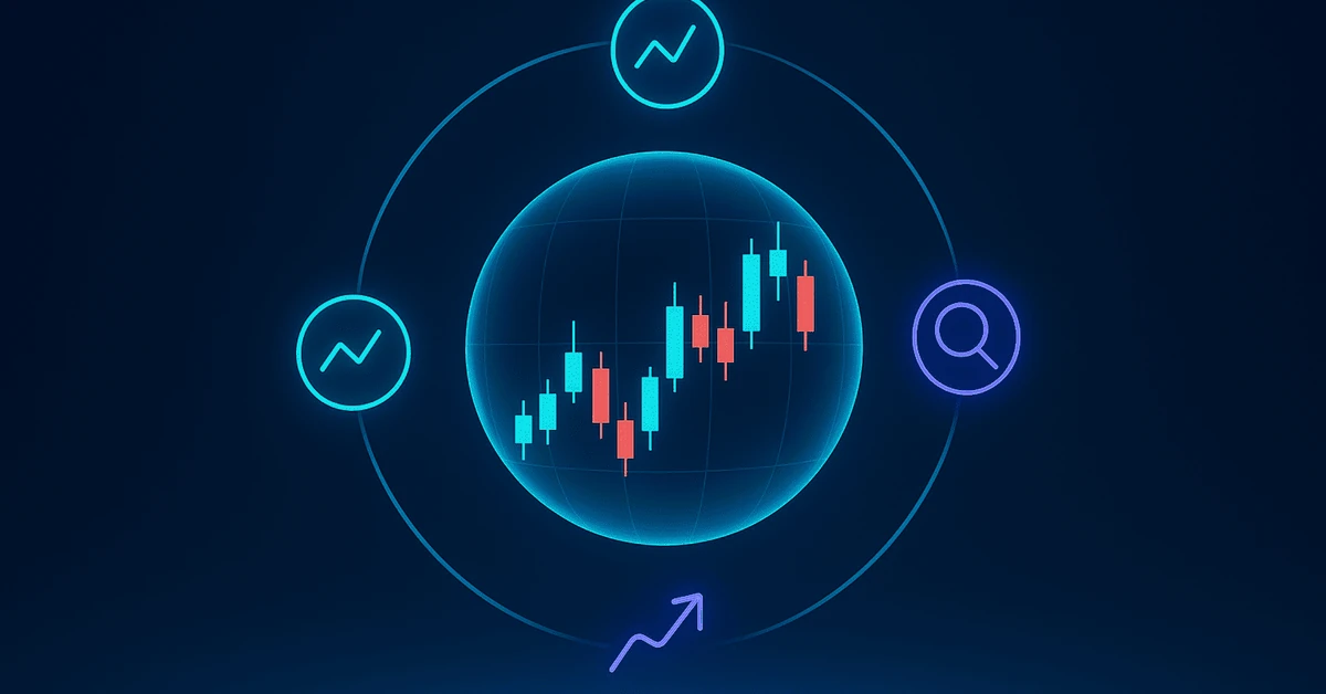 Trading and finance concept illustration — day trading technical analysis guide