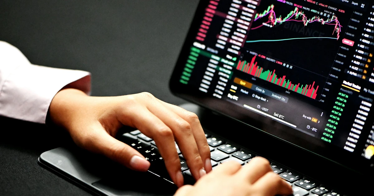 Trading and finance concept illustration — trading vs investing