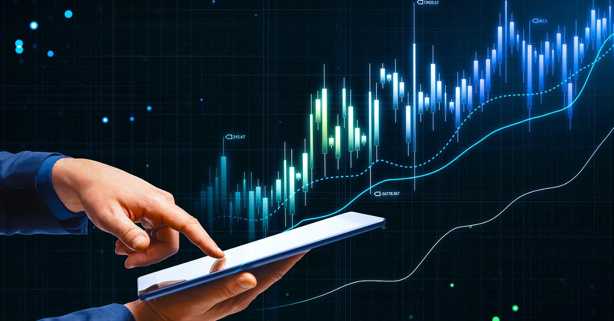 Trading and finance concept illustration — backtesting trading strategies
